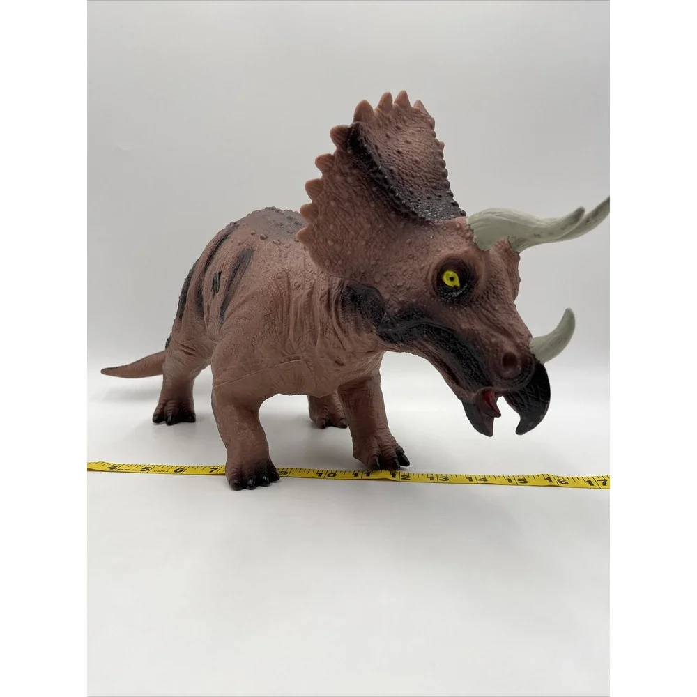 Triceratops Dinosaur Electronic Toy with Sounds Squeezable Rubber 20